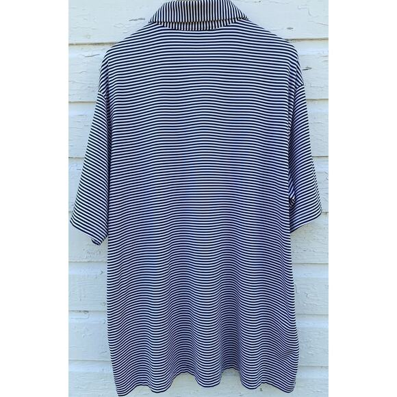 Walter Hagen 11 Majors Golf Polo Mens XXL Blue Stripe Stretch Coastal Nautical - Picture 5 of 5